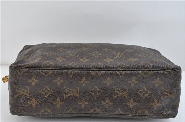 Auth Louis Vuitton Monogram Trousse Toilette 28 Clutch Hand Bag M47522 LV 2862D