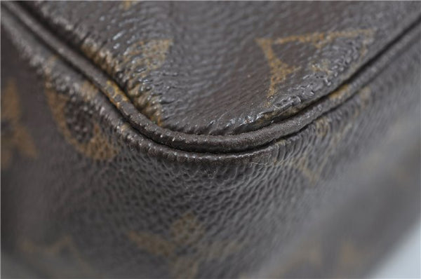Auth Louis Vuitton Monogram Trousse Toilette 28 Clutch Hand Bag M47522 LV 2862D