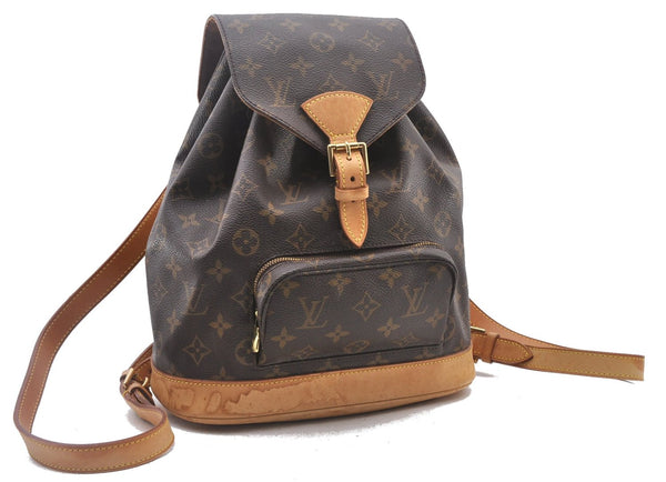 Authentic Louis Vuitton Monogram Montsouris MM Backpack M51136 LV 2862F