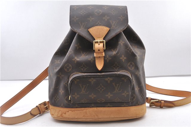 Authentic Louis Vuitton Monogram Montsouris MM Backpack M51136 LV 2862F