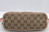Authentic GUCCI Sherry Line Hand Bag Pouch GG Canvas Leather 141809 Brown 2862I