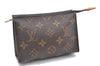 Authentic Louis Vuitton Monogram Poche Toilette 15 M47546 Cosmetics Pouch 2863F