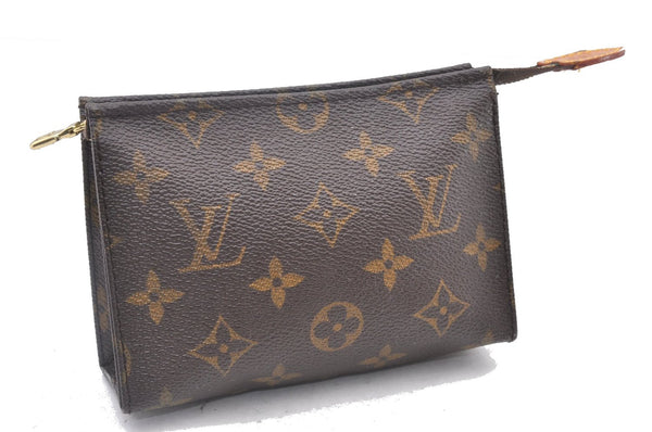 Authentic Louis Vuitton Monogram Poche Toilette 15 M47546 Cosmetics Pouch 2863F