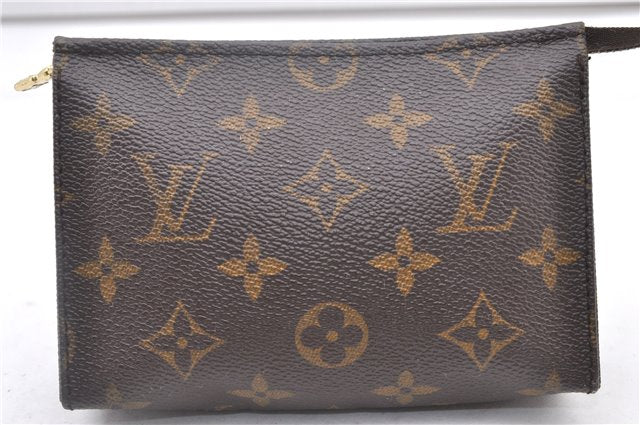 Authentic Louis Vuitton Monogram Poche Toilette 15 M47546 Cosmetics Pouch 2863F