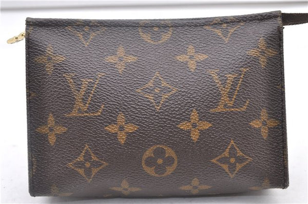 Authentic Louis Vuitton Monogram Poche Toilette 15 M47546 Cosmetics Pouch 2863F