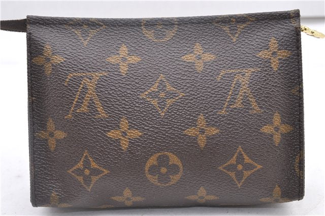 Authentic Louis Vuitton Monogram Poche Toilette 15 M47546 Cosmetics Pouch 2863F
