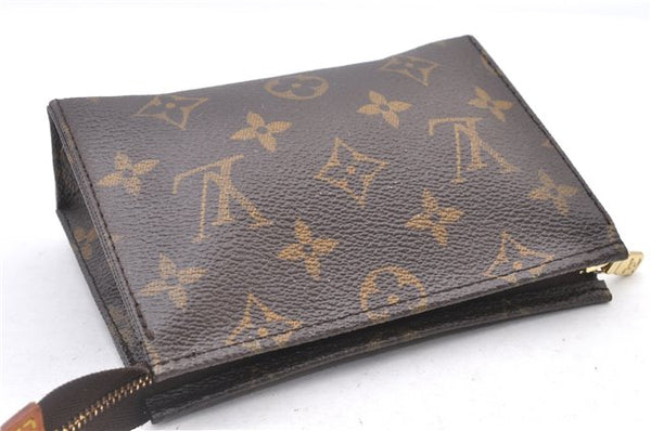 Authentic Louis Vuitton Monogram Poche Toilette 15 M47546 Cosmetics Pouch 2863F