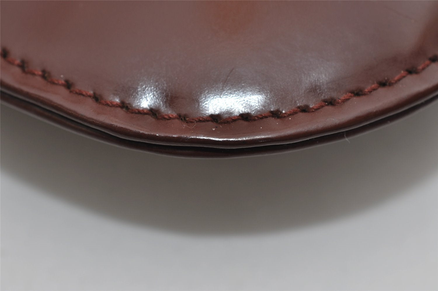 Authentic GUCCI Vintage Horsebit Shoulder Bag Purse Enamel Brown Junk 2863I