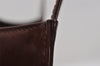 Authentic GUCCI Vintage Horsebit Shoulder Bag Purse Enamel Brown Junk 2863I
