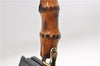 Authentic GUCCI Bamboo Vintage Shoulder Hand Bag Purse Enamel Black 2864E