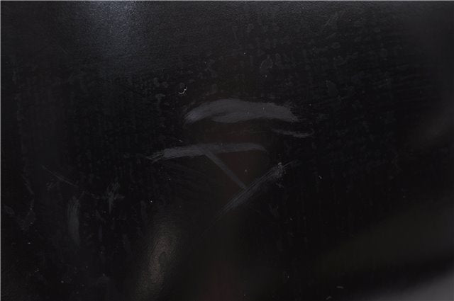 Authentic GUCCI Bamboo Vintage Shoulder Hand Bag Purse Enamel Black 2864E