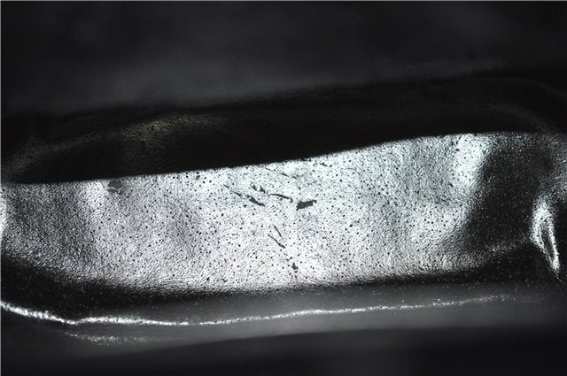 Authentic GUCCI Bamboo Vintage Shoulder Hand Bag Purse Enamel Black 2864E