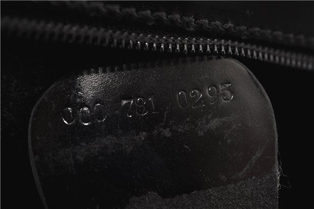 Authentic GUCCI Bamboo Vintage Shoulder Hand Bag Purse Enamel Black 2864E