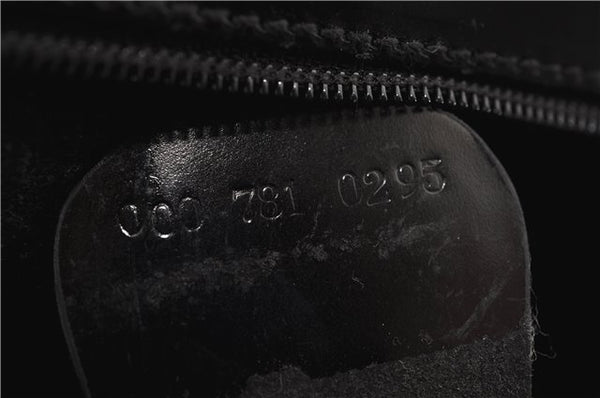 Authentic GUCCI Bamboo Vintage Shoulder Hand Bag Purse Enamel Black 2864E