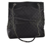 Authentic GUCCI Vintage Shoulder Tote Bag GG Canvas Leather 109141 Black 2864I