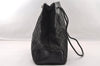Authentic GUCCI Vintage Shoulder Tote Bag GG Canvas Leather 109141 Black 2864I
