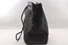 Authentic GUCCI Vintage Shoulder Tote Bag GG Canvas Leather 109141 Black 2864I