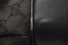 Authentic GUCCI Vintage Shoulder Tote Bag GG Canvas Leather 109141 Black 2864I