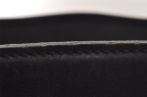 Authentic GUCCI Vintage Shoulder Tote Bag GG Canvas Leather 109141 Black 2864I