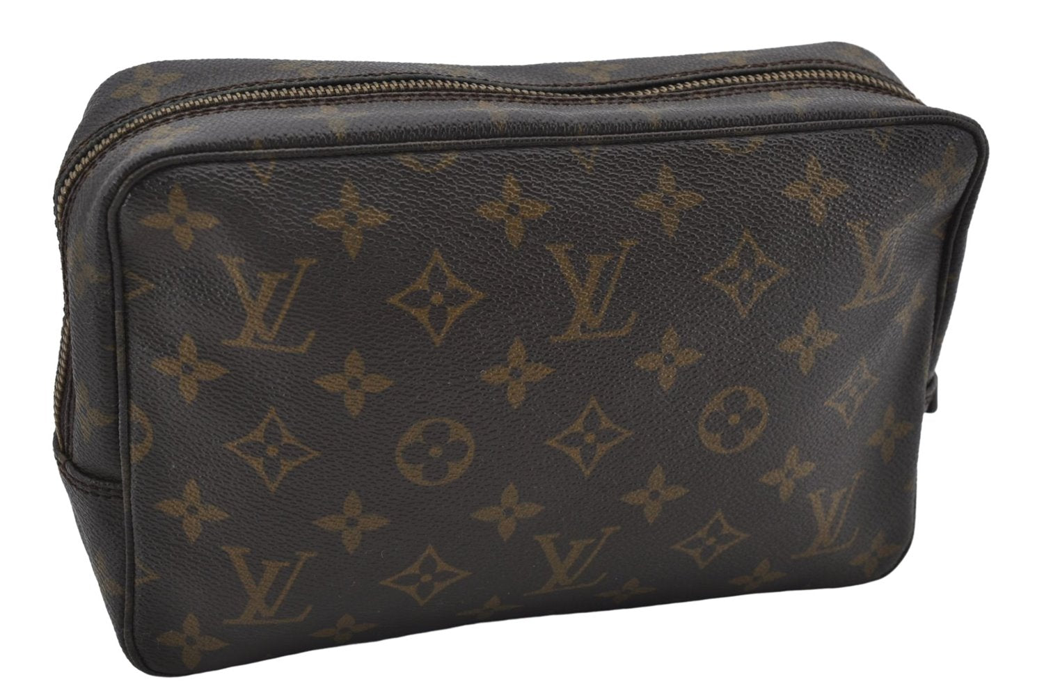 Authentic Louis Vuitton Monogram Trousse Toilette 23 Clutch Bag M47524 LV 2865E