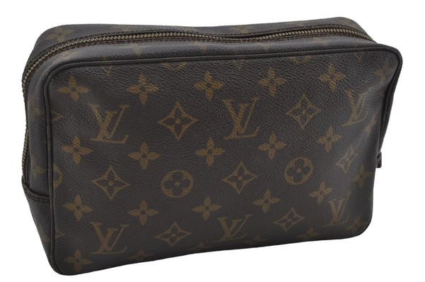 Authentic Louis Vuitton Monogram Trousse Toilette 23 Clutch Bag M47524 LV 2865E