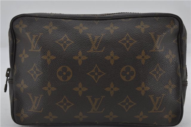 Authentic Louis Vuitton Monogram Trousse Toilette 23 Clutch Bag M47524 LV 2865E