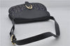 Authentic CELINE C Macadam Blason Shoulder Bag Canvas Leather Navy Blue 2867E