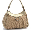 Authentic GUCCI Abbey Shoulder Tote Bag GG Canvas Leather 190525 Beige 2868F