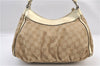 Authentic GUCCI Abbey Shoulder Tote Bag GG Canvas Leather 190525 Beige 2868F