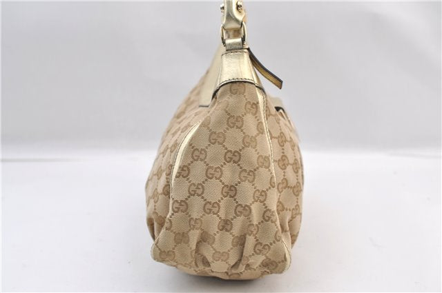 Authentic GUCCI Abbey Shoulder Tote Bag GG Canvas Leather 190525 Beige 2868F