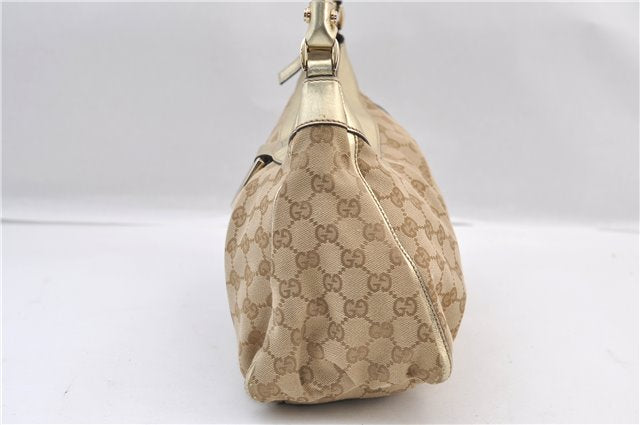 Authentic GUCCI Abbey Shoulder Tote Bag GG Canvas Leather 190525 Beige 2868F