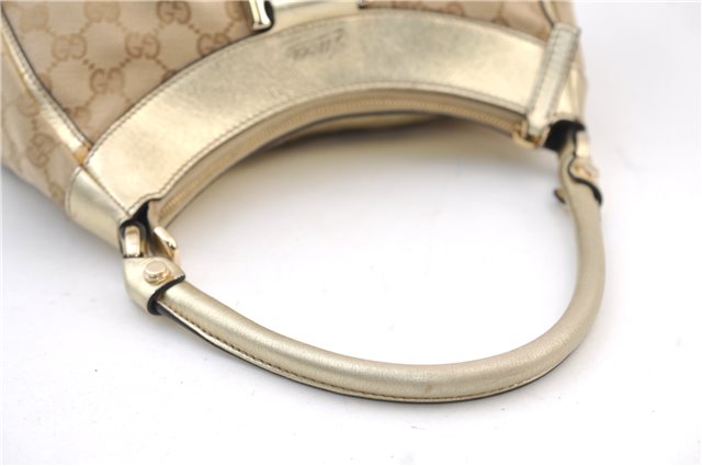 Authentic GUCCI Abbey Shoulder Tote Bag GG Canvas Leather 190525 Beige 2868F