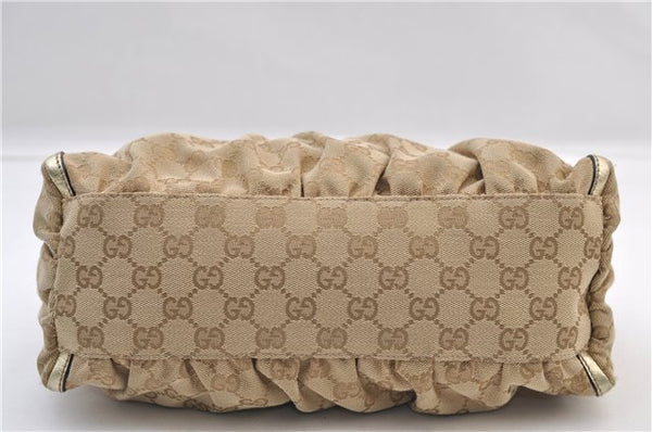 Authentic GUCCI Abbey Shoulder Tote Bag GG Canvas Leather 190525 Beige 2868F