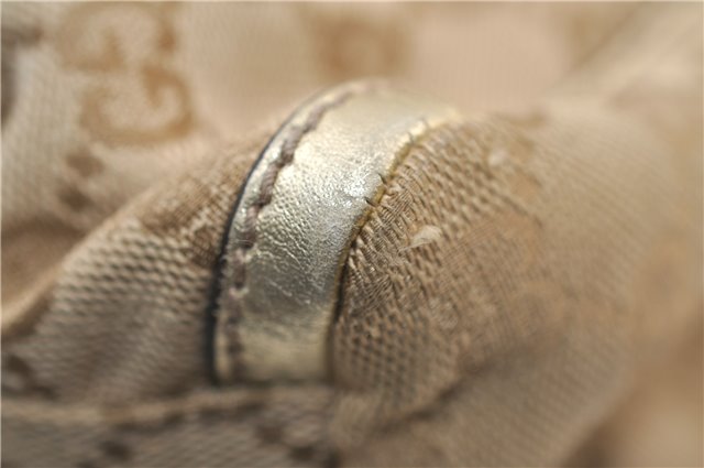 Authentic GUCCI Abbey Shoulder Tote Bag GG Canvas Leather 190525 Beige 2868F