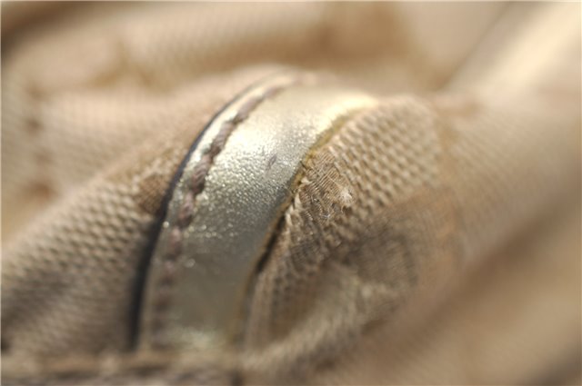 Authentic GUCCI Abbey Shoulder Tote Bag GG Canvas Leather 190525 Beige 2868F