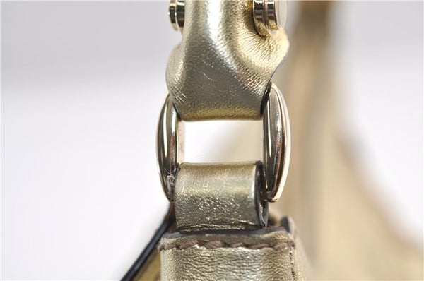 Authentic GUCCI Abbey Shoulder Tote Bag GG Canvas Leather 190525 Beige 2868F