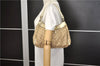 Authentic GUCCI Abbey Shoulder Tote Bag GG Canvas Leather 190525 Beige 2868F