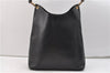 Authentic GUCCI Bamboo Vintage Shoulder Tote Bag Purse Leather Black 2869E