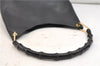 Authentic GUCCI Bamboo Vintage Shoulder Tote Bag Purse Leather Black 2869E