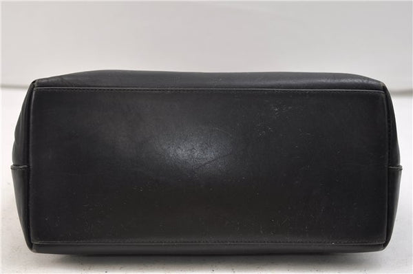 Authentic GUCCI Bamboo Vintage Shoulder Tote Bag Purse Leather Black 2869E