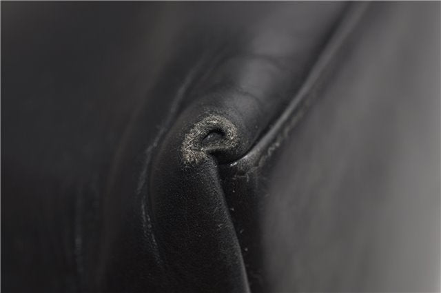 Authentic GUCCI Bamboo Vintage Shoulder Tote Bag Purse Leather Black 2869E