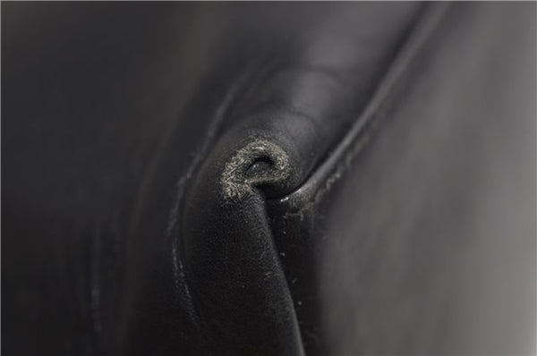 Authentic GUCCI Bamboo Vintage Shoulder Tote Bag Purse Leather Black 2869E