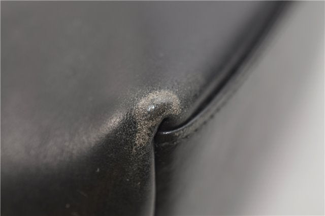 Authentic GUCCI Bamboo Vintage Shoulder Tote Bag Purse Leather Black 2869E