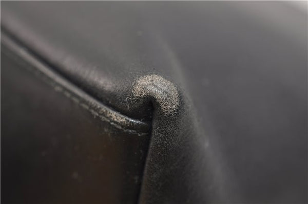 Authentic GUCCI Bamboo Vintage Shoulder Tote Bag Purse Leather Black 2869E