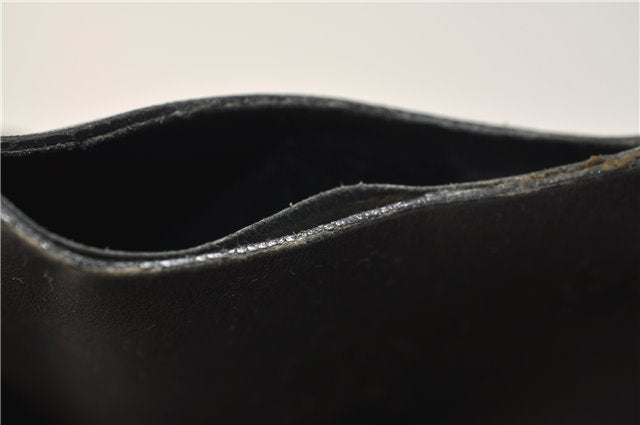 Authentic GUCCI Bamboo Vintage Shoulder Tote Bag Purse Leather Black 2869E