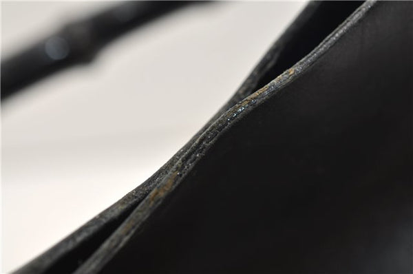 Authentic GUCCI Bamboo Vintage Shoulder Tote Bag Purse Leather Black 2869E