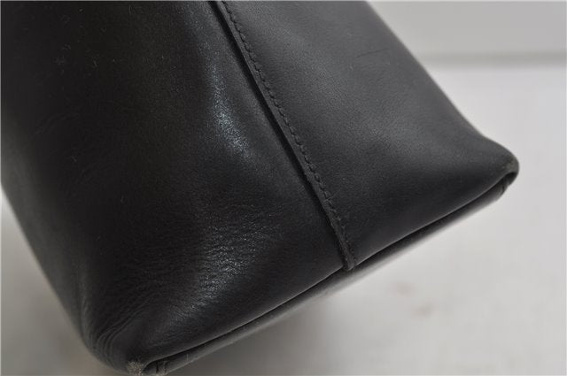 Authentic GUCCI Bamboo Vintage Shoulder Tote Bag Purse Leather Black 2869E