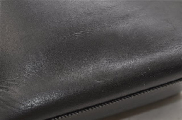 Authentic GUCCI Bamboo Vintage Shoulder Tote Bag Purse Leather Black 2869E