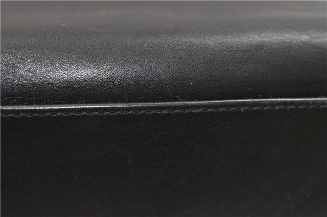 Authentic GUCCI Bamboo Vintage Shoulder Tote Bag Purse Leather Black 2869E