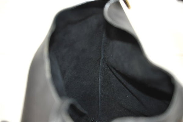 Authentic GUCCI Bamboo Vintage Shoulder Tote Bag Purse Leather Black 2869E